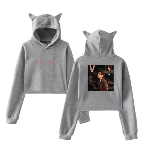 V BTS Cropped Hoodie #3 + Gift